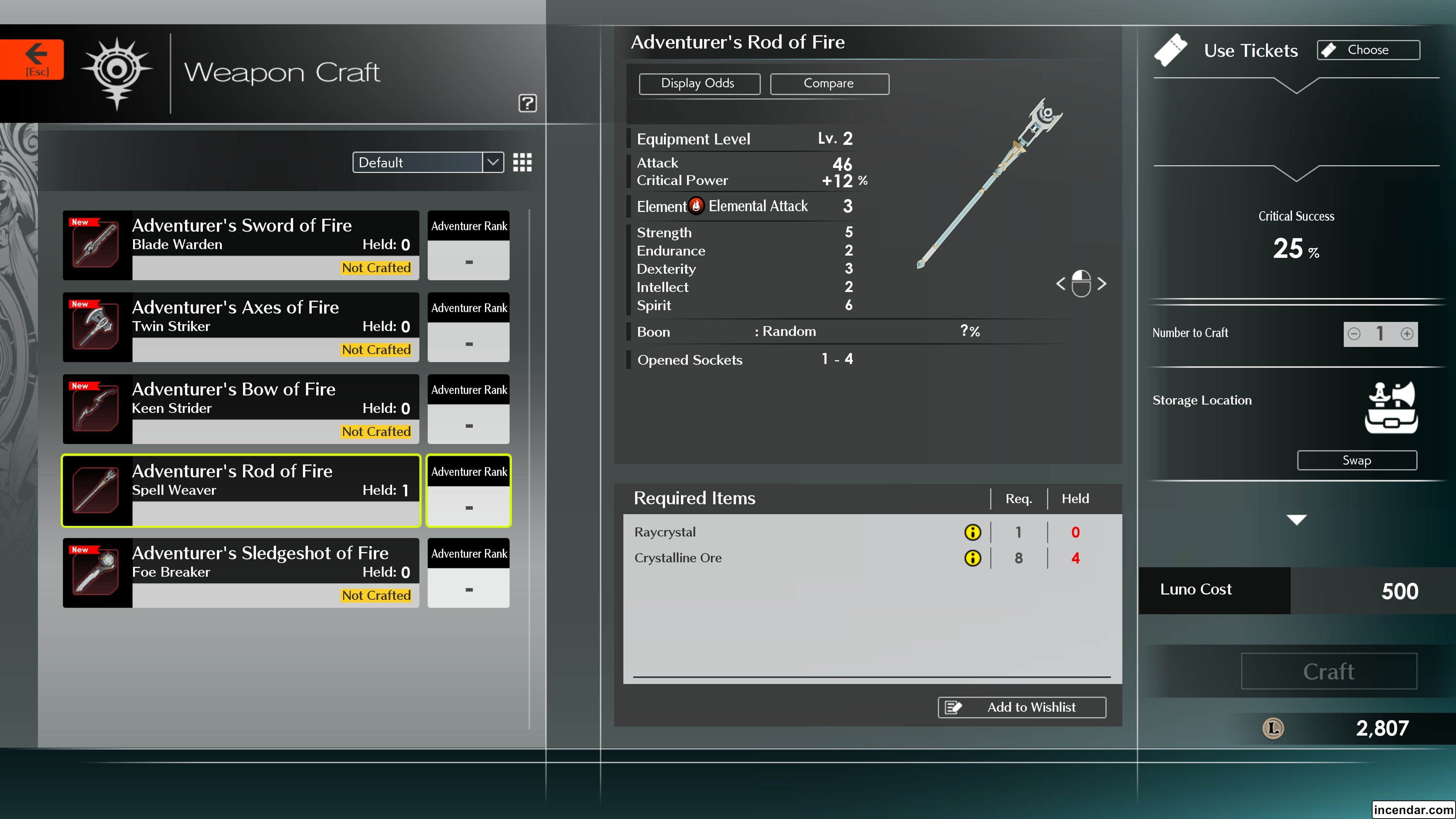 08 11 23 Blue Protocol Techincal Test Na Amazon 4k Hd Screenshot Image Weapon Crafting Rod Of Fire