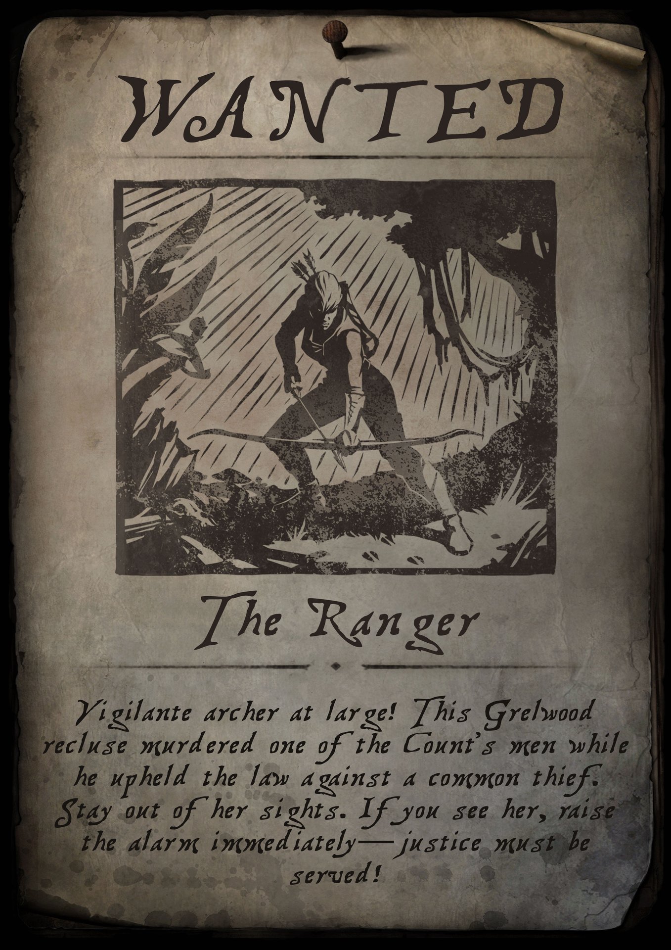 The Ranger class description from in game wanted poster in in Ogham - Path of Exile 2