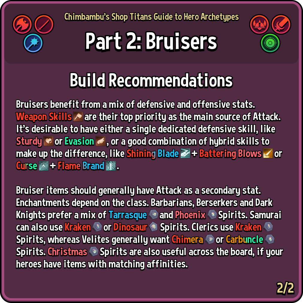 Shop Titans Game Bruiser hero builds visual guide image 2